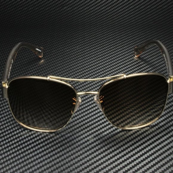 COACH Gold Brown 56mm Sunglasses